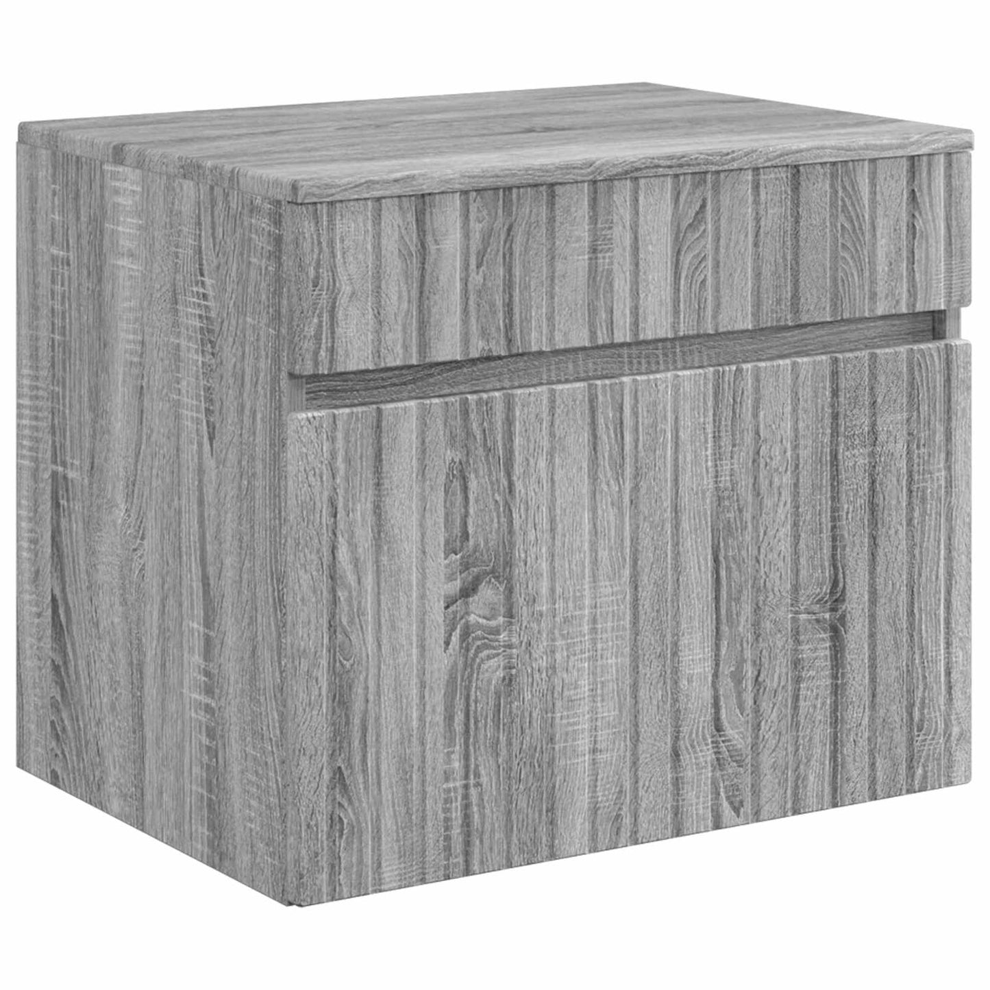 Badkamerkastenset 3 st Grijs Sonoma 49 x 44,5 x 65 cm