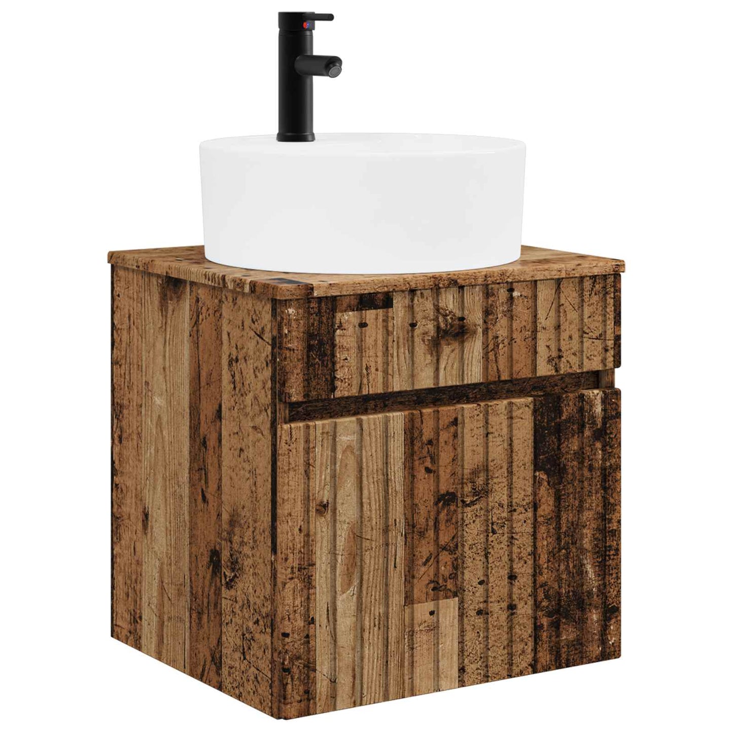 Badkamerkastenset 3 st Oud hout 49 x 44,5 x 65 cm Bewerkt hout
