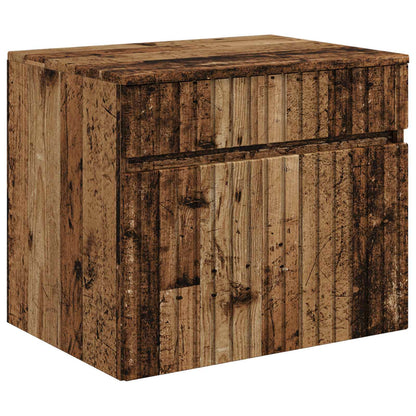 Badkamerkastenset 3 st Oud hout 49 x 44,5 x 65 cm Bewerkt hout