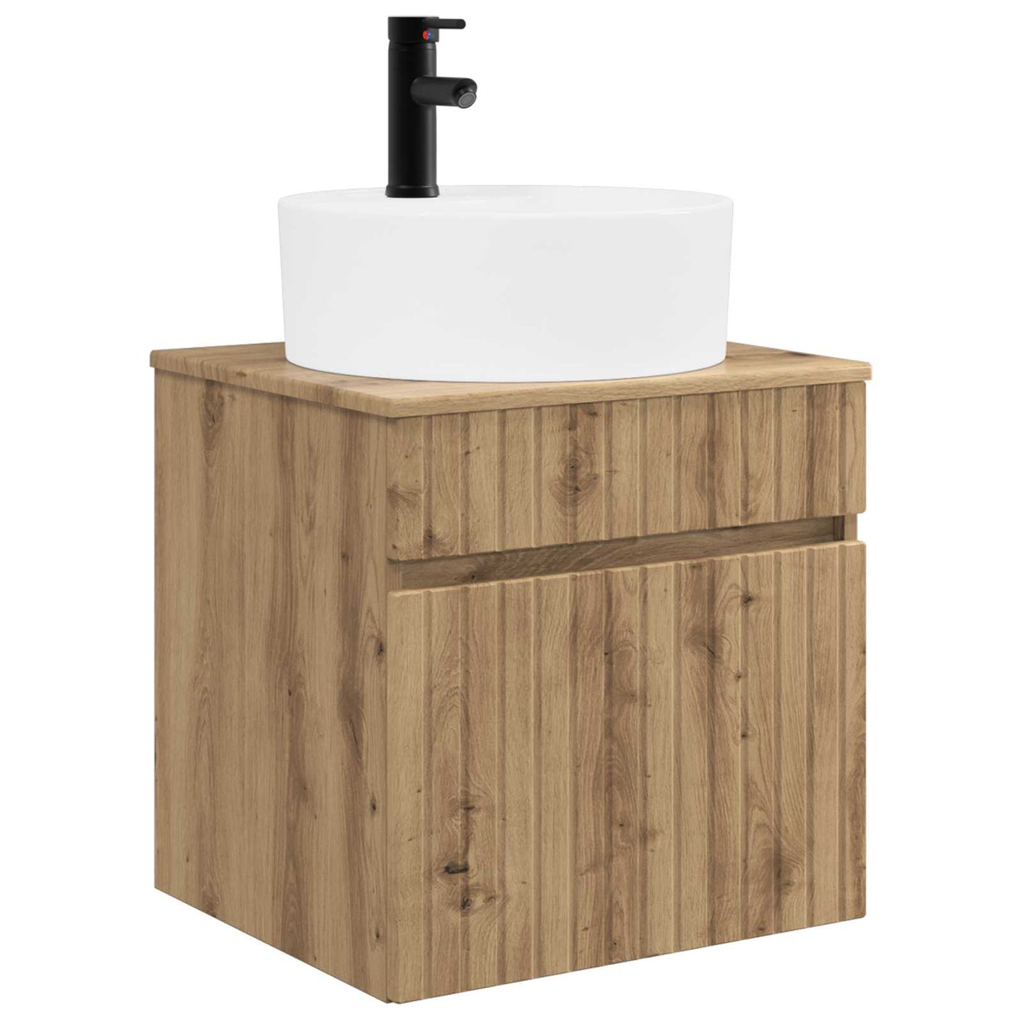 Badkamerkastenset 3 st Artisanaal eiken 49 x 44,5 x 65 cm