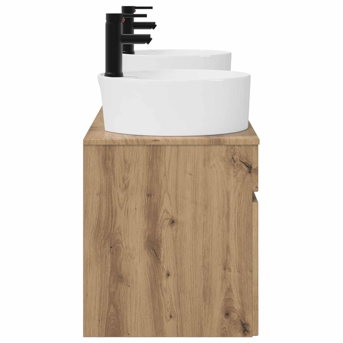 Badkamerkastenset 3 st Artisanaal eiken 49 x 44,5 x 65 cm