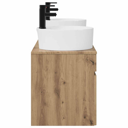 Badkamerkastenset 3 st Artisanaal eiken 49 x 44,5 x 65 cm