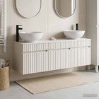 Badkamerkastenset 3 st Wit 49 x 44,5 x 66,5 cm Bewerkt hout