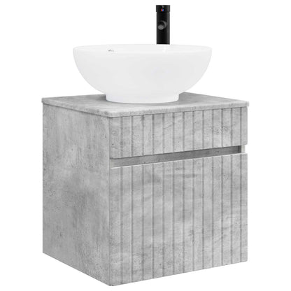 Badkamerkastenset 3 st Betongrijs 49 x 44,5 x 66,5 cm
