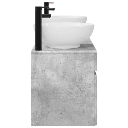 Badkamerkastenset 3 st Betongrijs 49 x 44,5 x 66,5 cm