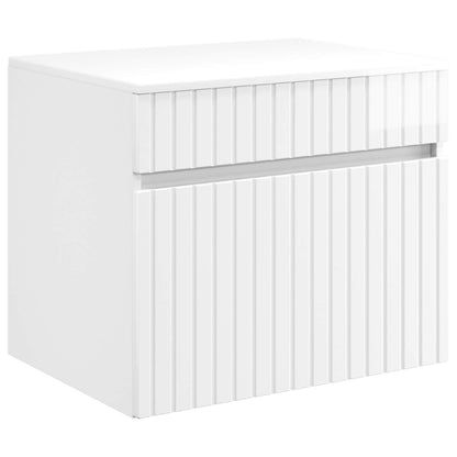Badkamerkastenset 3 st Hoogglans Wit 49 x 44,5 x 66,5 cm