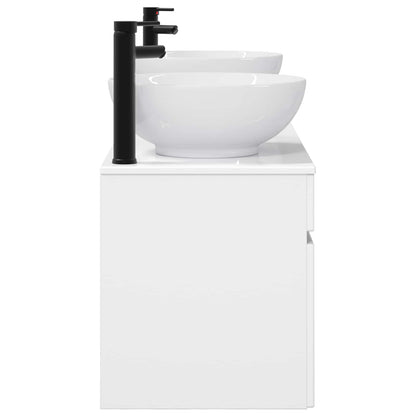 Badkamerkastenset 3 st Hoogglans Wit 49 x 44,5 x 66,5 cm