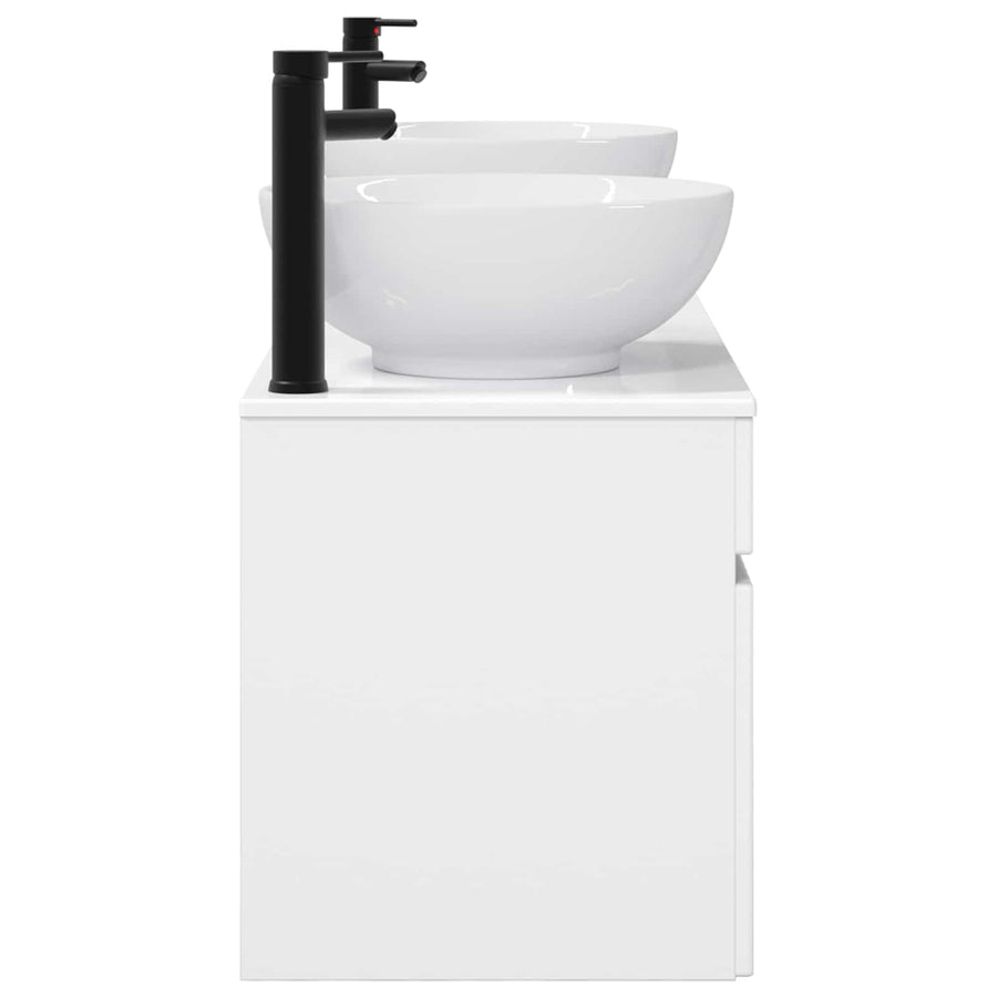 Badkamerkastenset 3 st Hoogglans Wit 49 x 44,5 x 66,5 cm