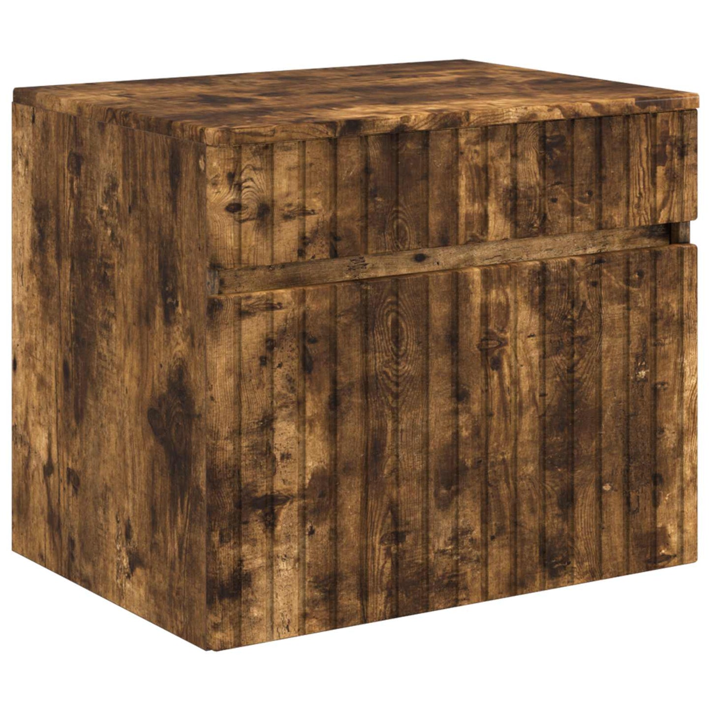 Badkamerkastenset 3 st Gerookt eiken 49 x 44,5 x 66,5 cm