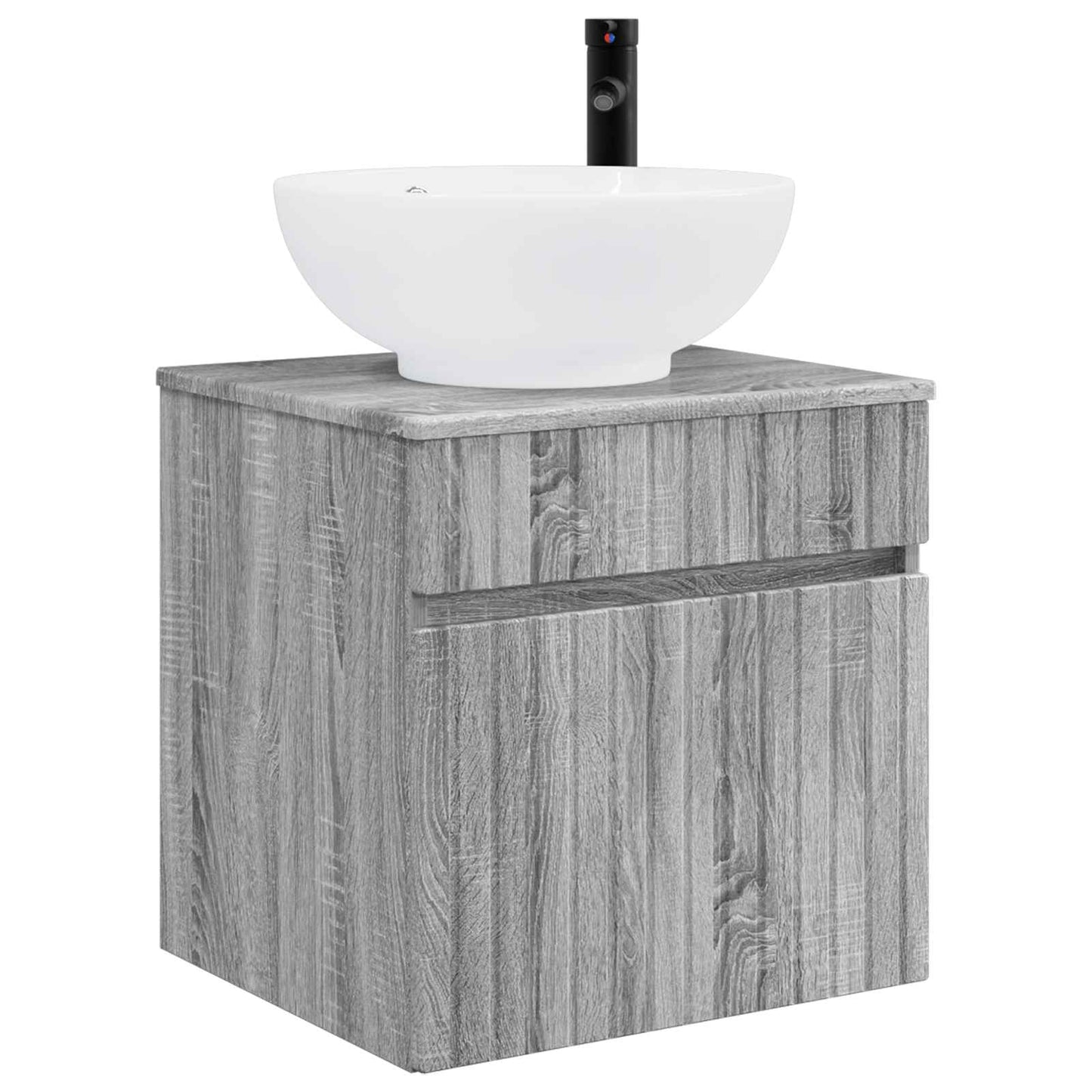 Badkamerkastenset 3 st Grijs Sonoma 49 x 44,5 x 66,5 cm
