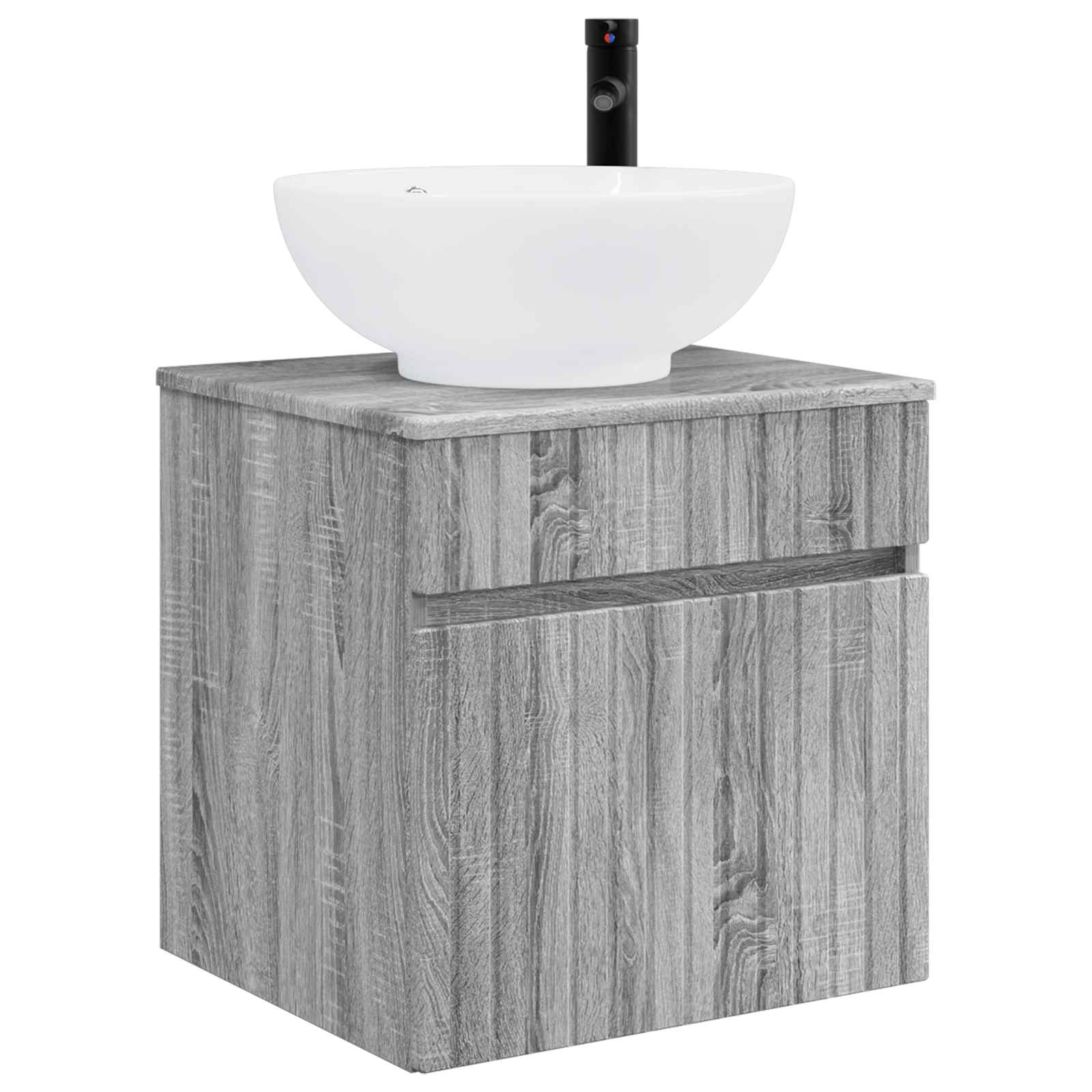 Badkamerkastenset 3 st Grijs Sonoma 49 x 44,5 x 66,5 cm
