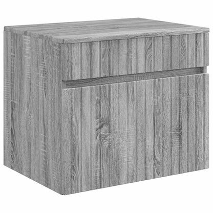 Badkamerkastenset 3 st Grijs Sonoma 49 x 44,5 x 66,5 cm