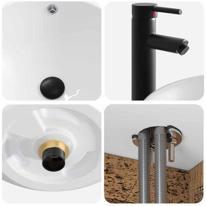 Badkamerkastenset 3 st Oud hout 49 x 44,5 x 66,5 cm