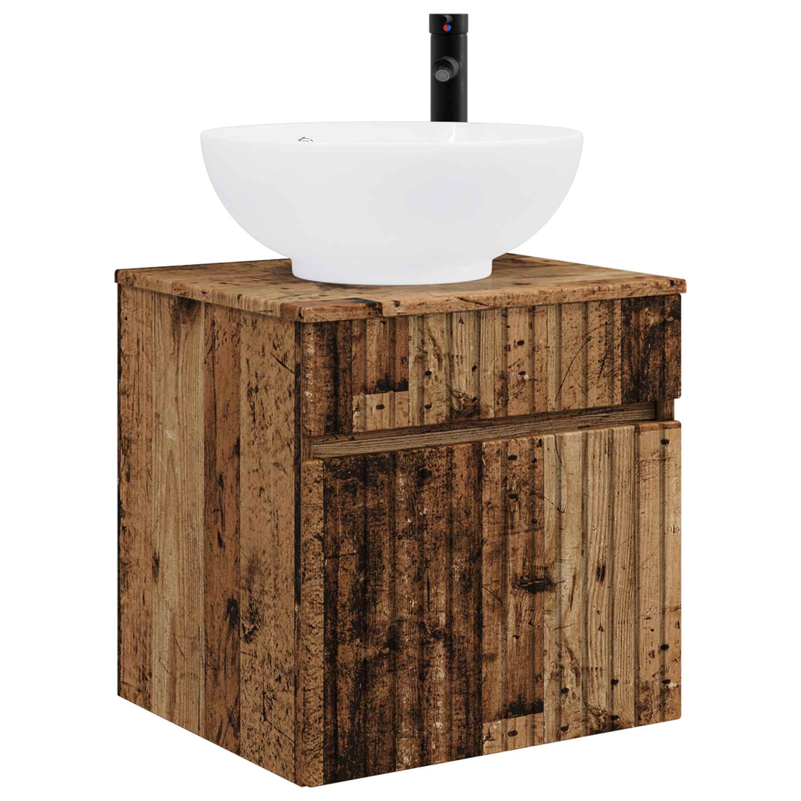 Badkamerkastenset 3 st Oud hout 49 x 44,5 x 66,5 cm