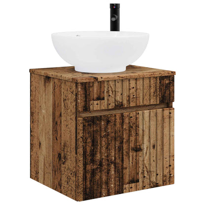 Badkamerkastenset 3 st Oud hout 49 x 44,5 x 66,5 cm