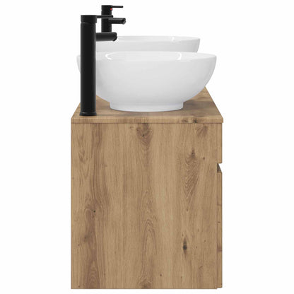 Badkamerkastenset 3 st Artisanaal eiken 49 x 44,5 x 66,5 cm