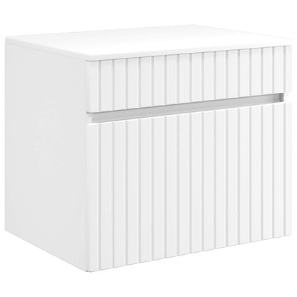 Badkamerkastenset 3 st Wit 49 x 44,5 x 66 cm Bewerkt hout