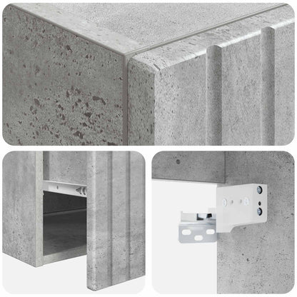 Badkamerkastenset 3 st Betongrijs 49 x 44,5 x 66 cm