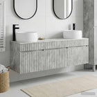 Badkamerkastenset 3 st Betongrijs 49 x 44,5 x 66 cm