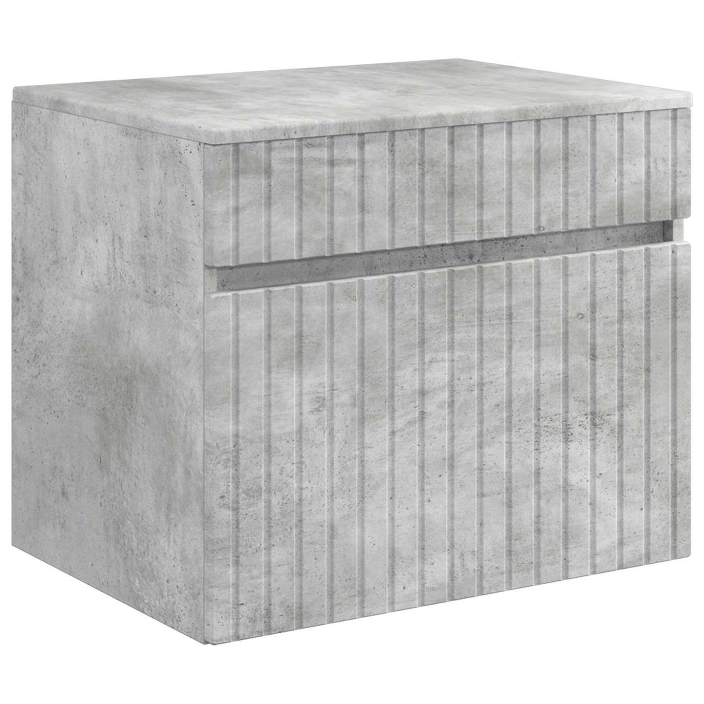 Badkamerkastenset 3 st Betongrijs 49 x 44,5 x 66 cm