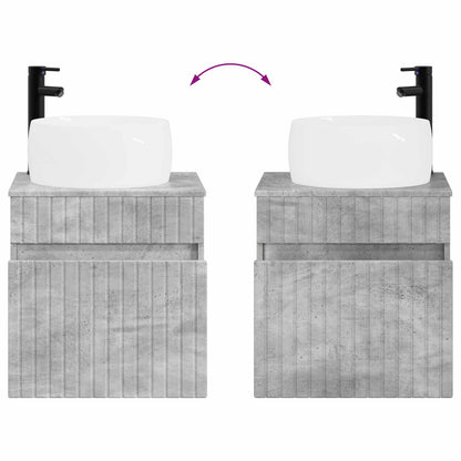 Badkamerkastenset 3 st Betongrijs 49 x 44,5 x 66 cm
