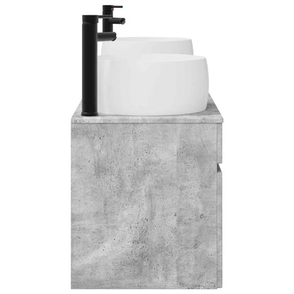 Badkamerkastenset 3 st Betongrijs 49 x 44,5 x 66 cm