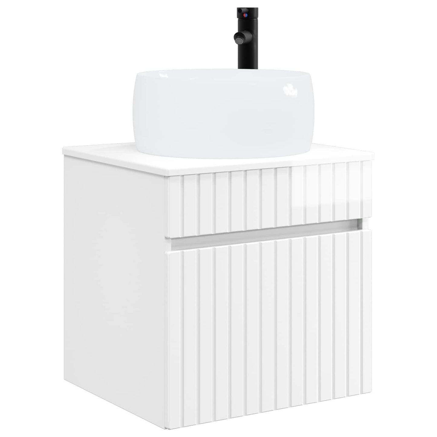 Badkamerkastenset 3 st Hoogglans Wit 49 x 44,5 x 66 cm
