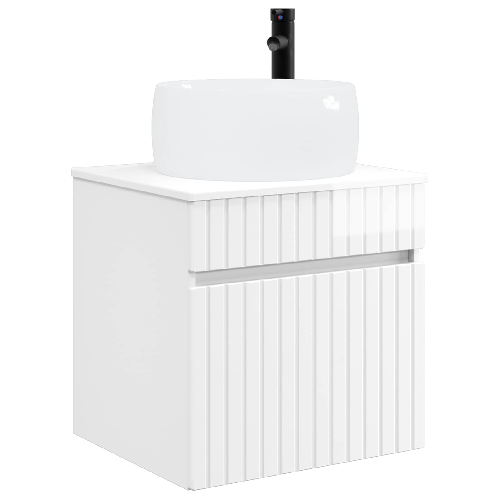 Badkamerkastenset 3 st Hoogglans Wit 49 x 44,5 x 66 cm