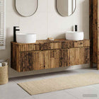 Badkamerkastenset 3 st Oud hout 49 x 44,5 x 66 cm Bewerkt hout