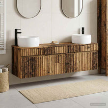 Badkamerkastenset 3 st Oud hout 49 x 44,5 x 66 cm Bewerkt hout
