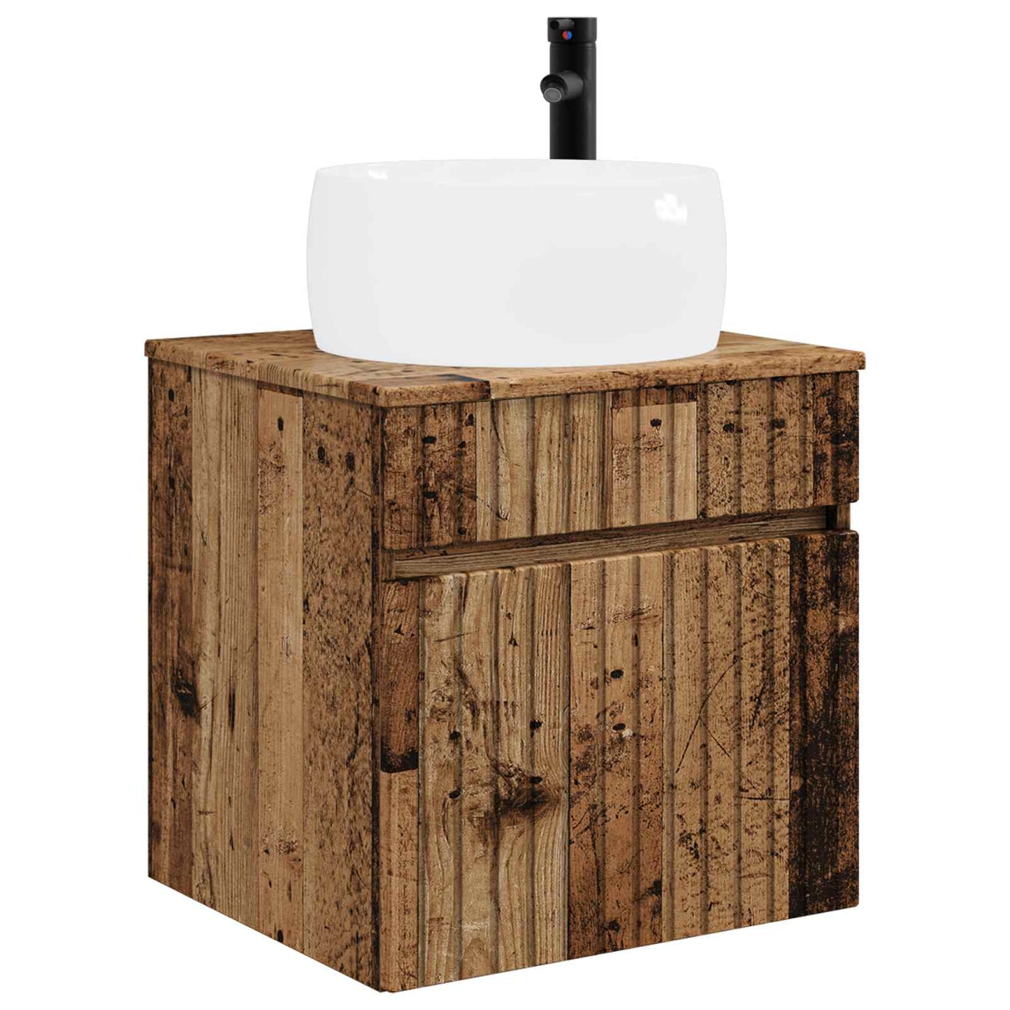 Badkamerkastenset 3 st Oud hout 49 x 44,5 x 66 cm Bewerkt hout