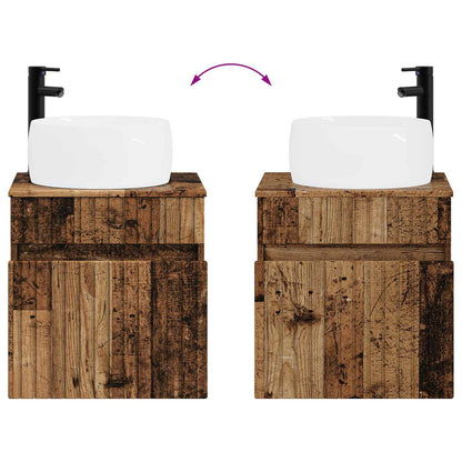 Badkamerkastenset 3 st Oud hout 49 x 44,5 x 66 cm Bewerkt hout