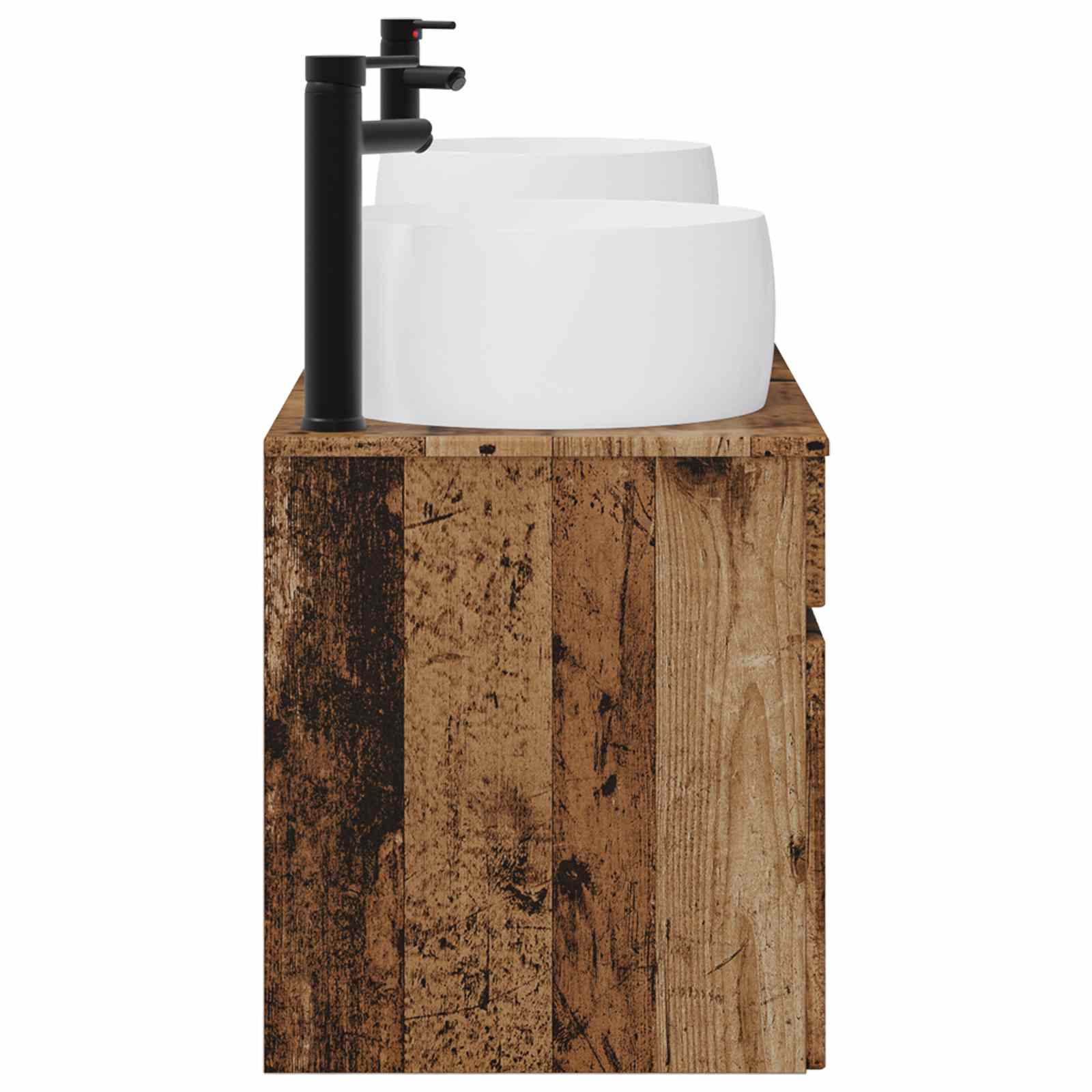Badkamerkastenset 3 st Oud hout 49 x 44,5 x 66 cm Bewerkt hout
