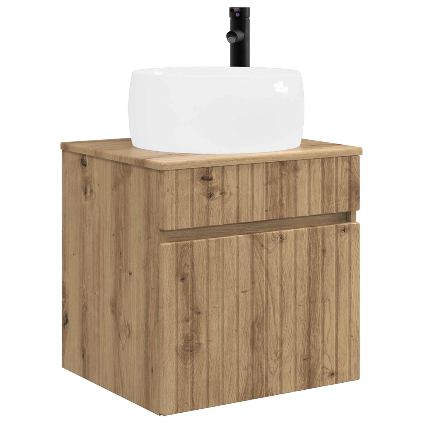 Badkamerkastenset 3 st Artisanaal eiken 49 x 44,5 x 66 cm