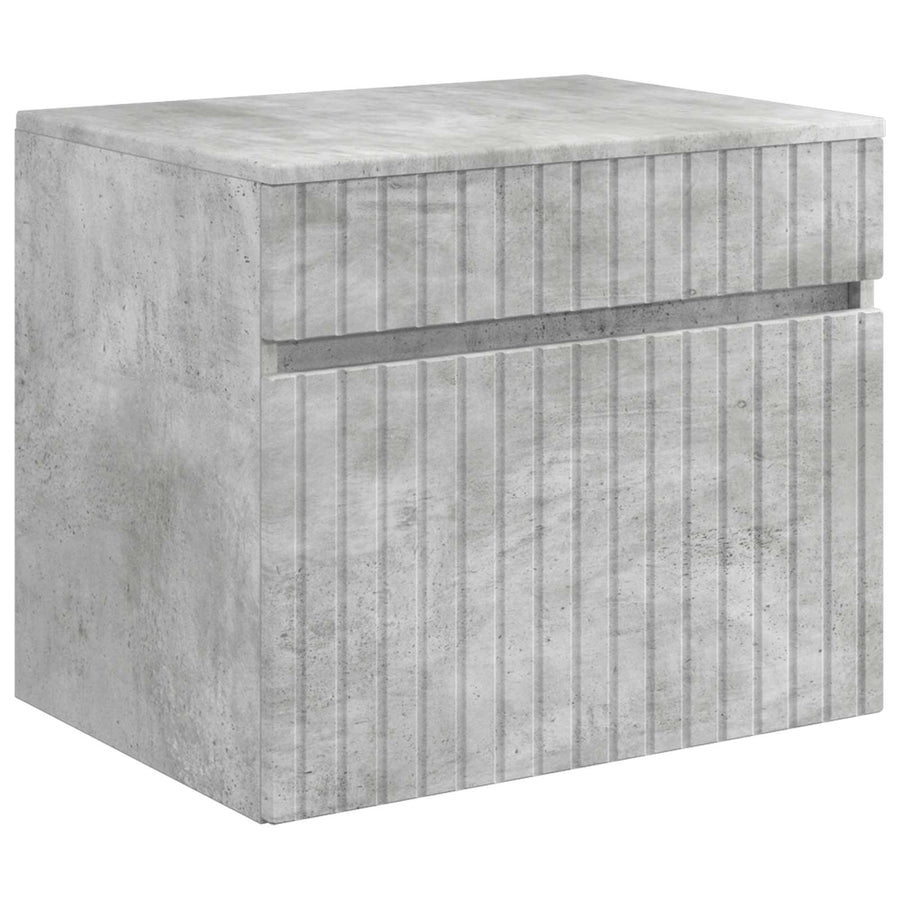 Badkamerkastenset 3 st Betongrijs 49 x 44,5 x 65,5 cm
