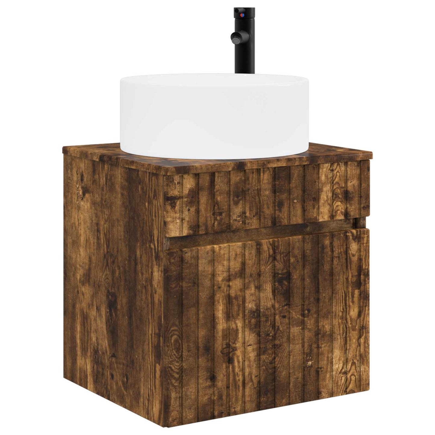 Badkamerkastenset 3 st Gerookt eiken 49 x 44,5 x 65,5 cm