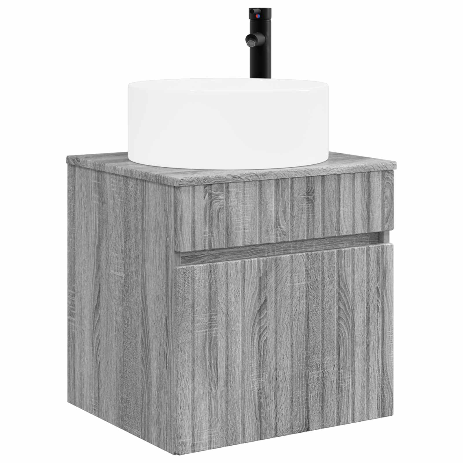 Badkamerkastenset 3 st Grijs Sonoma 49 x 44,5 x 65,5 cm