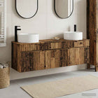 Badkamerkastenset 3 st Oud hout 49 x 44,5 x 65,5 cm