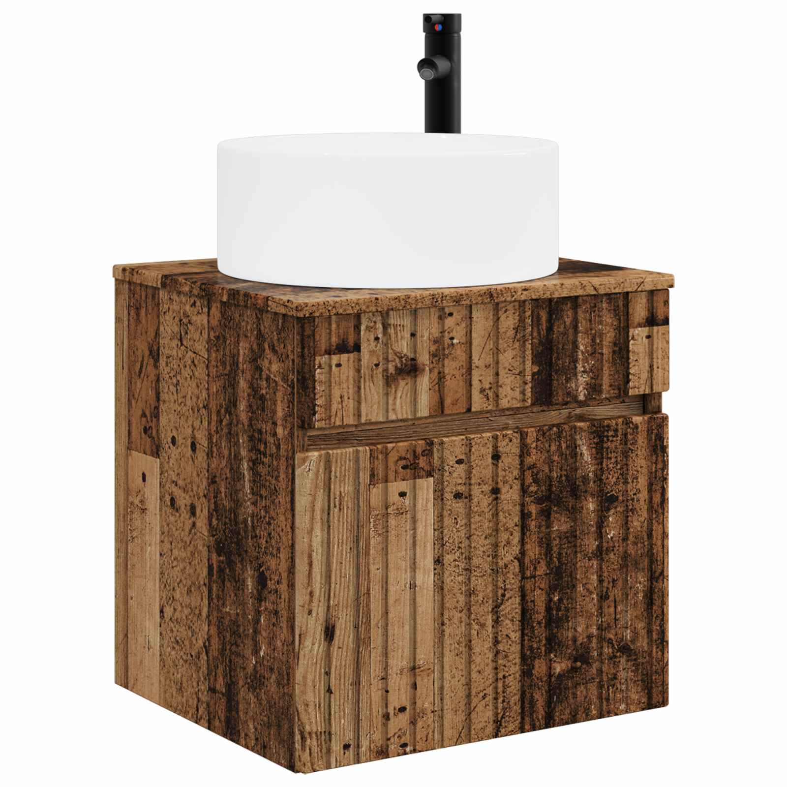 Badkamerkastenset 3 st Oud hout 49 x 44,5 x 65,5 cm