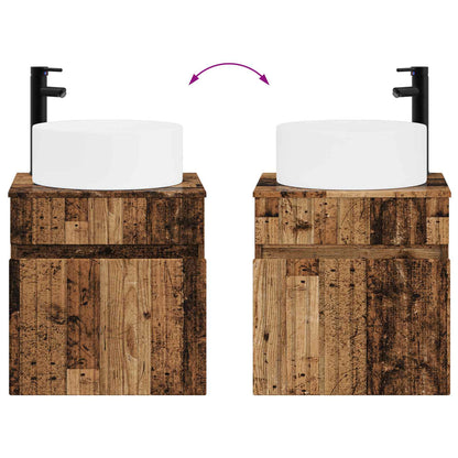Badkamerkastenset 3 st Oud hout 49 x 44,5 x 65,5 cm