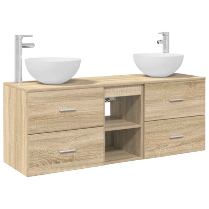 Badkamerkastenset 3 st Sonoma Eiken 49,5 x 35 x 63 cm