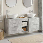 Badkamerkastenset 3 st Betongrijs 49,5 x 35 x 63 cm