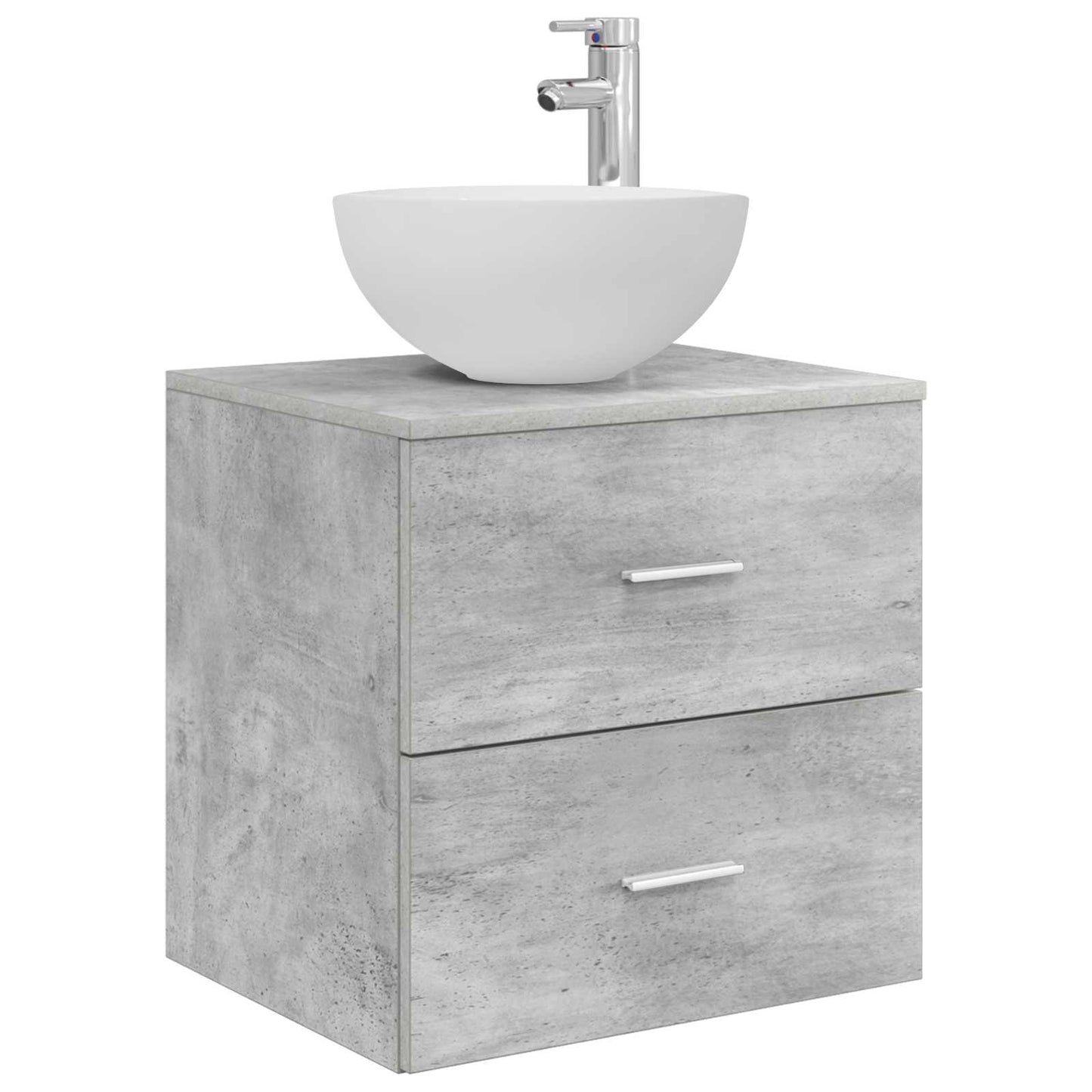 Badkamerkastenset 3 st Betongrijs 49,5 x 35 x 63 cm