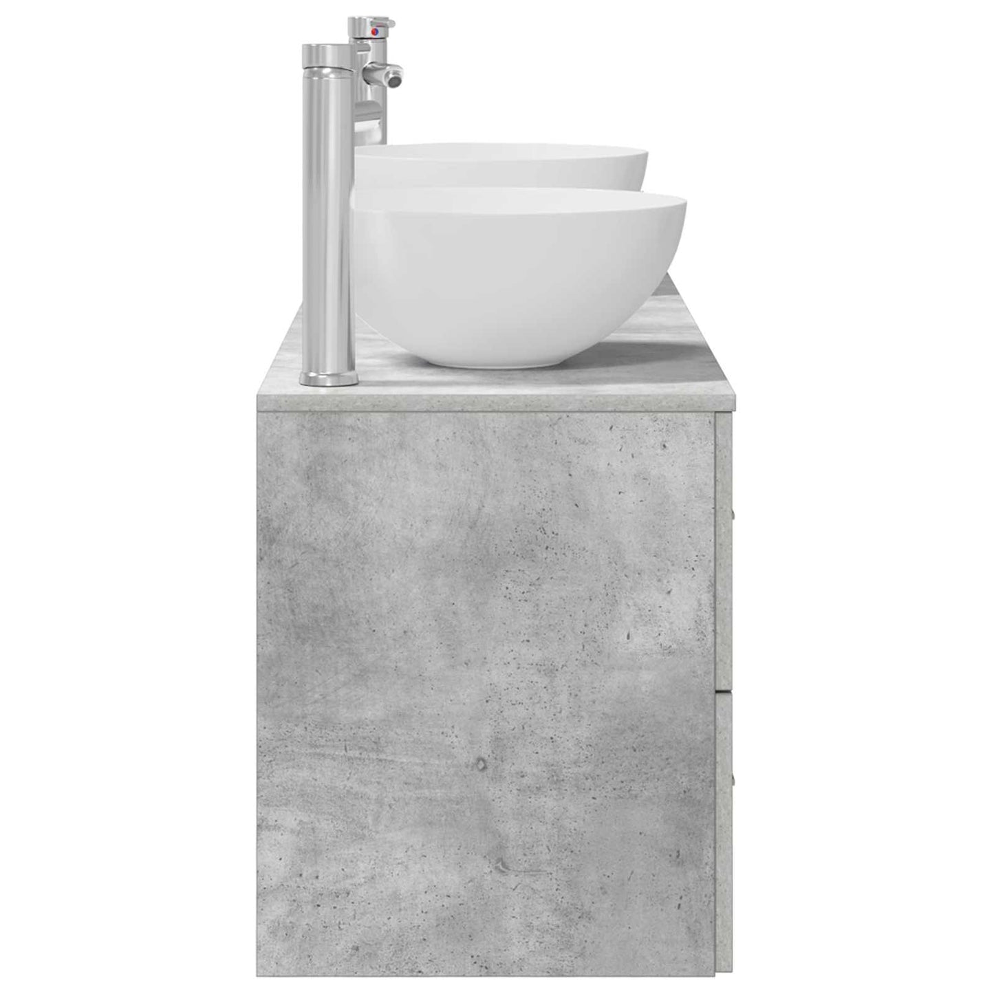 Badkamerkastenset 3 st Betongrijs 49,5 x 35 x 63 cm