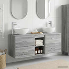 Badkamerkastenset 3 st Grijs Sonoma 49,5 x 35 x 63 cm