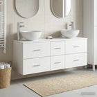 Badkamerkastenset 3 st Wit 49,5 x 35 x 63 cm Bewerkt hout