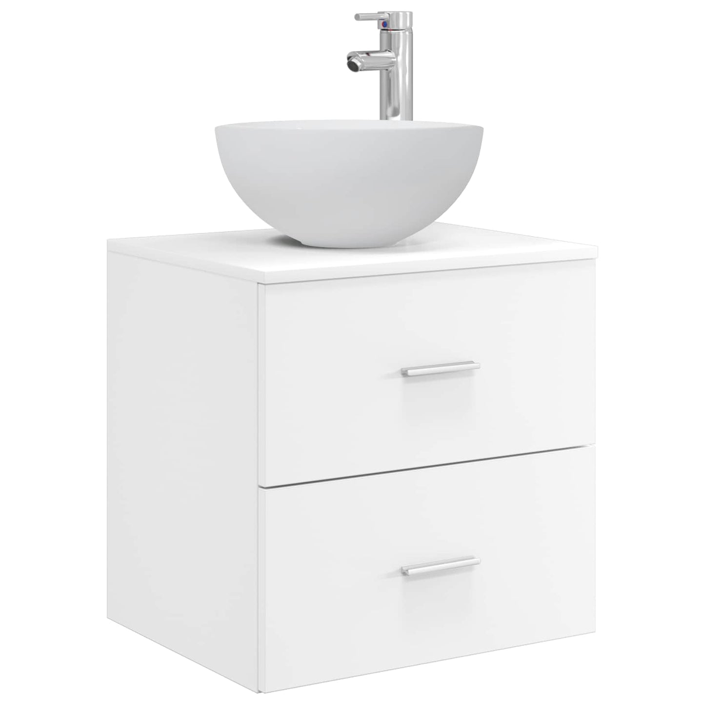 Badkamerkastenset 3 st Wit 49,5 x 35 x 63 cm Bewerkt hout