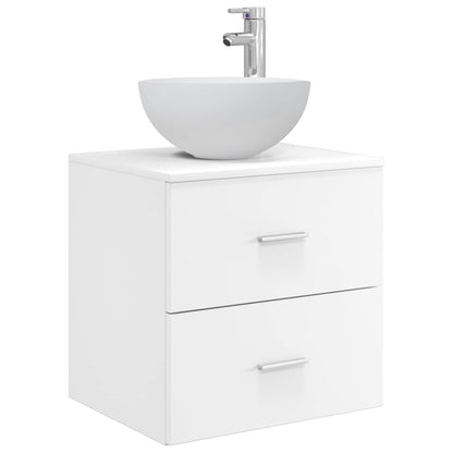 Badkamerkastenset 3 st Wit 49,5 x 35 x 63 cm Bewerkt hout