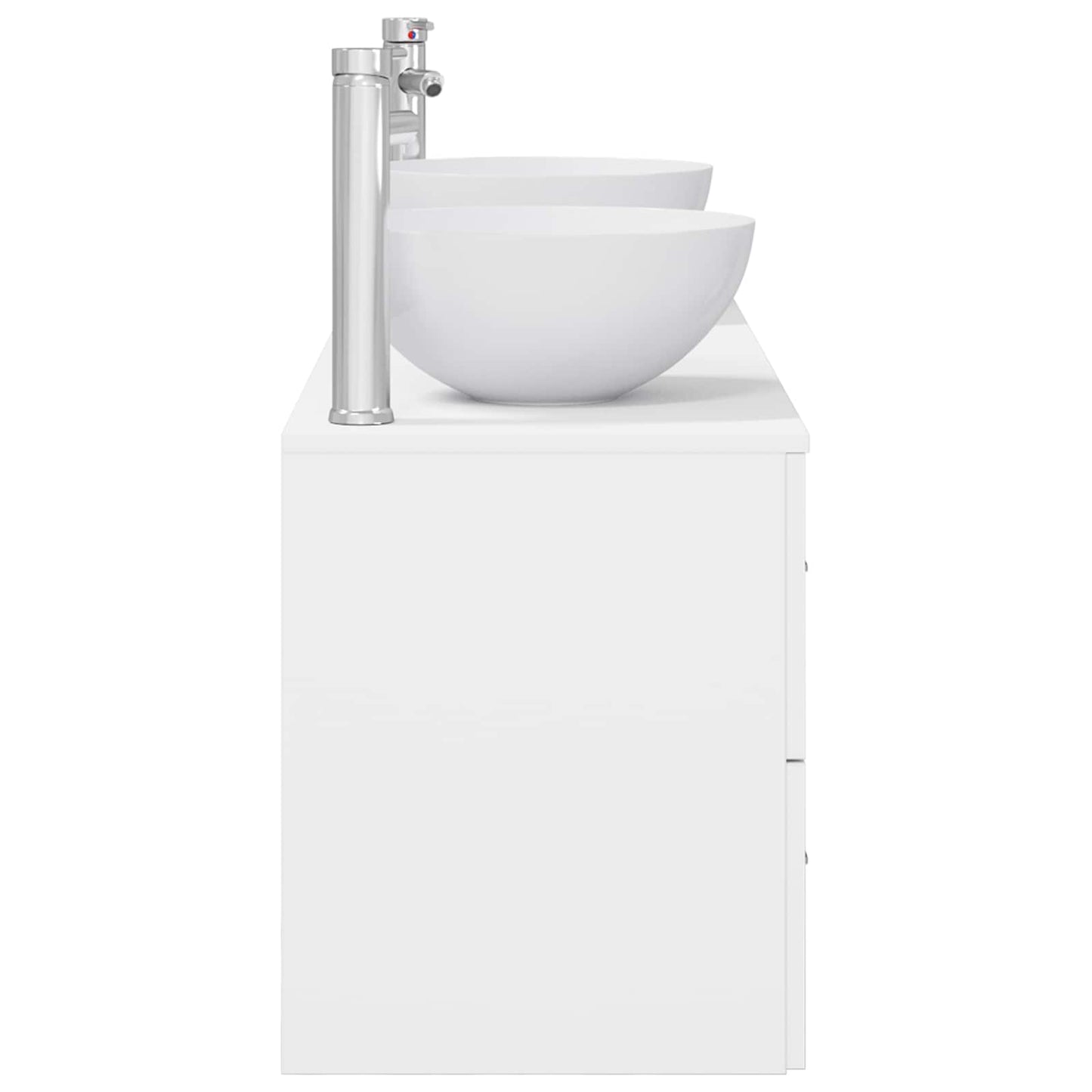 Badkamerkastenset 3 st Wit 49,5 x 35 x 63 cm Bewerkt hout