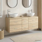 Badkamerkastenset 3 st Sonoma Eiken 49,5 x 35 x 63 cm